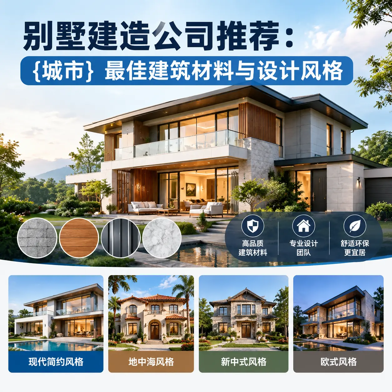别墅建造公司推荐： 黔西 最佳建筑材料与设计风格